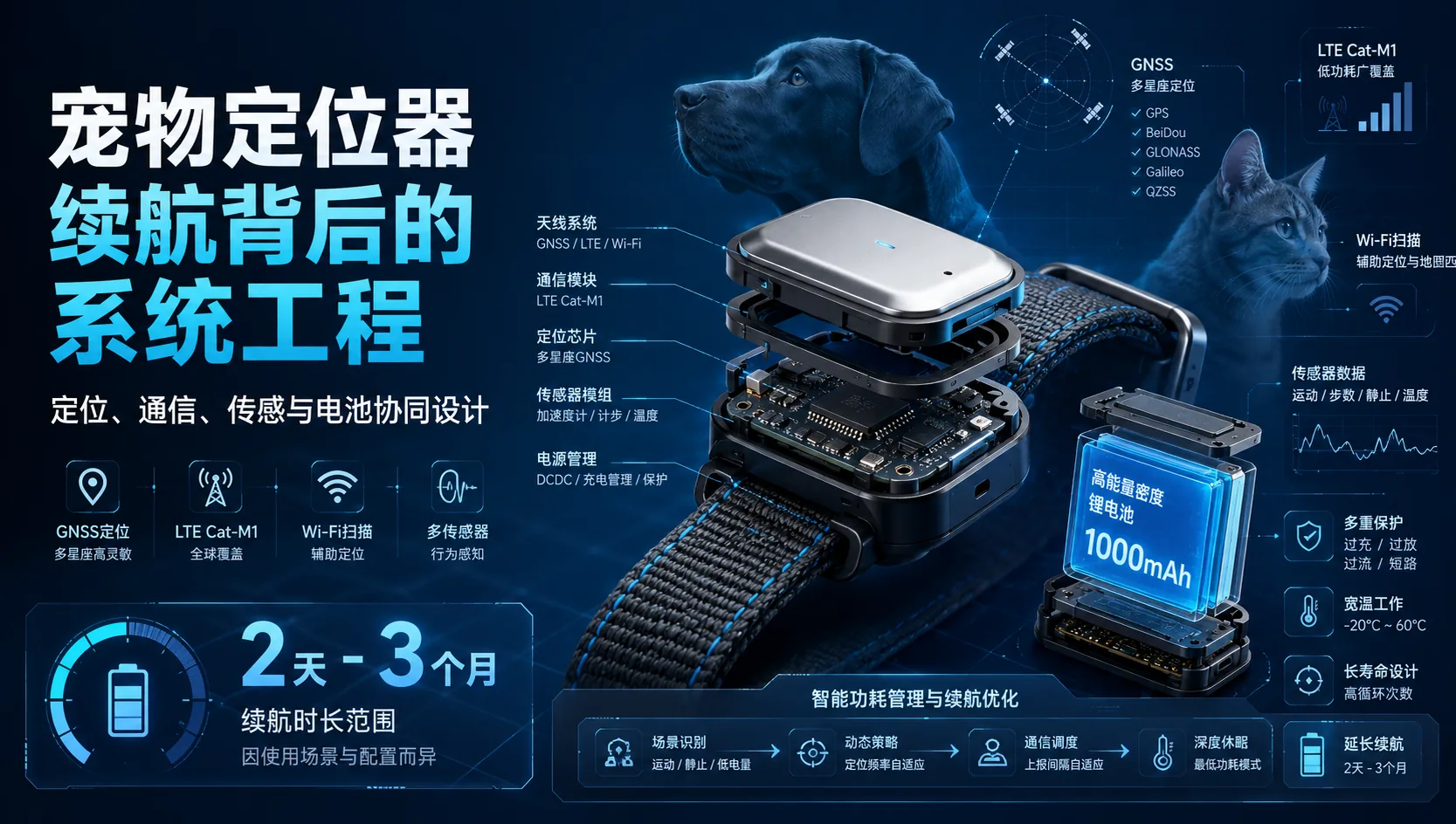 宠物定位器电池续航背后的系统工程 宠物定位器电池续航背后的系统工程
