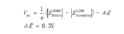 HOMO能和受体的LUMO能之间的能级差公式