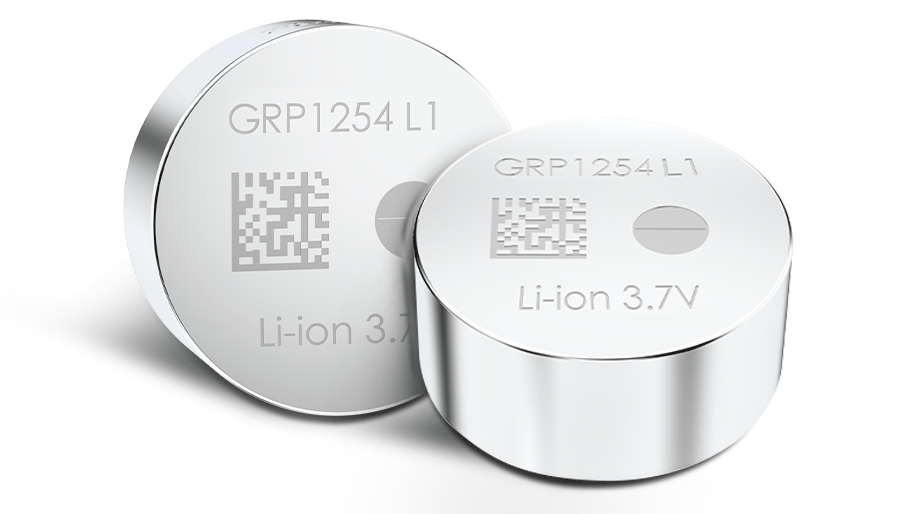 GRP1254L1 3.7V低温锂离子纽扣电池