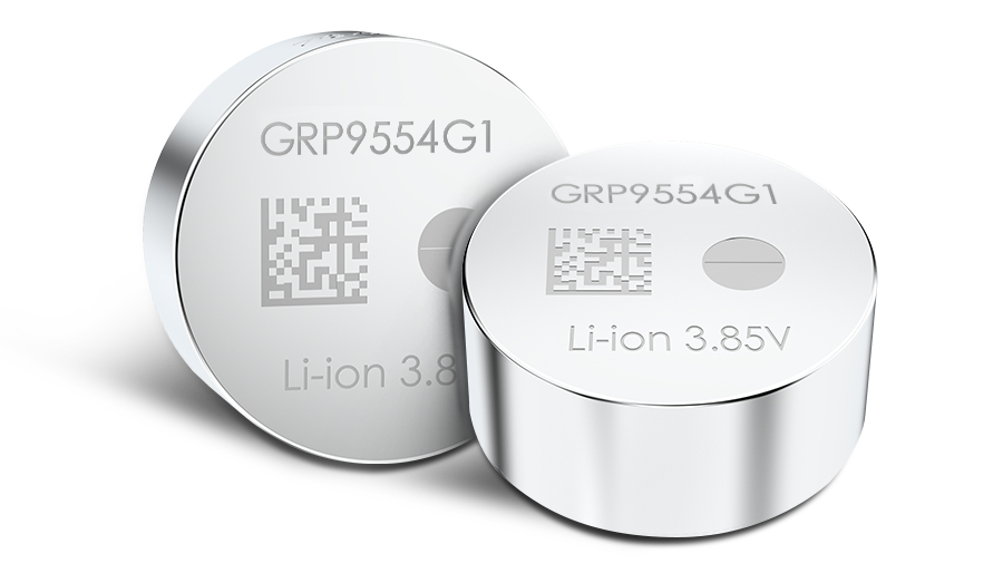 GRP1254G3 3.9V锂离子纽扣电池