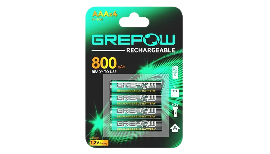  800mah AAA 镍氢可充电电池组4节