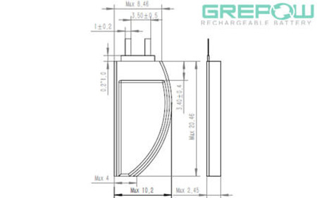 GRP2410020超窄锂电池