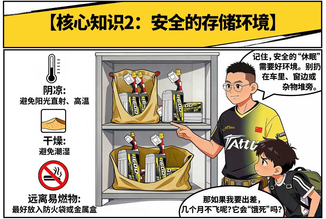 穿越机电池安全的存储环境