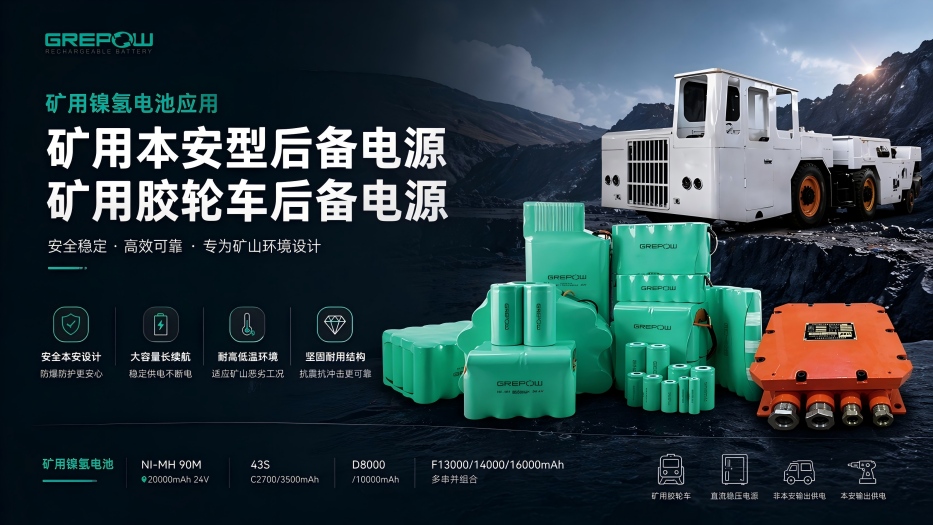 矿用本安型/胶轮车后备电源镍氢电池