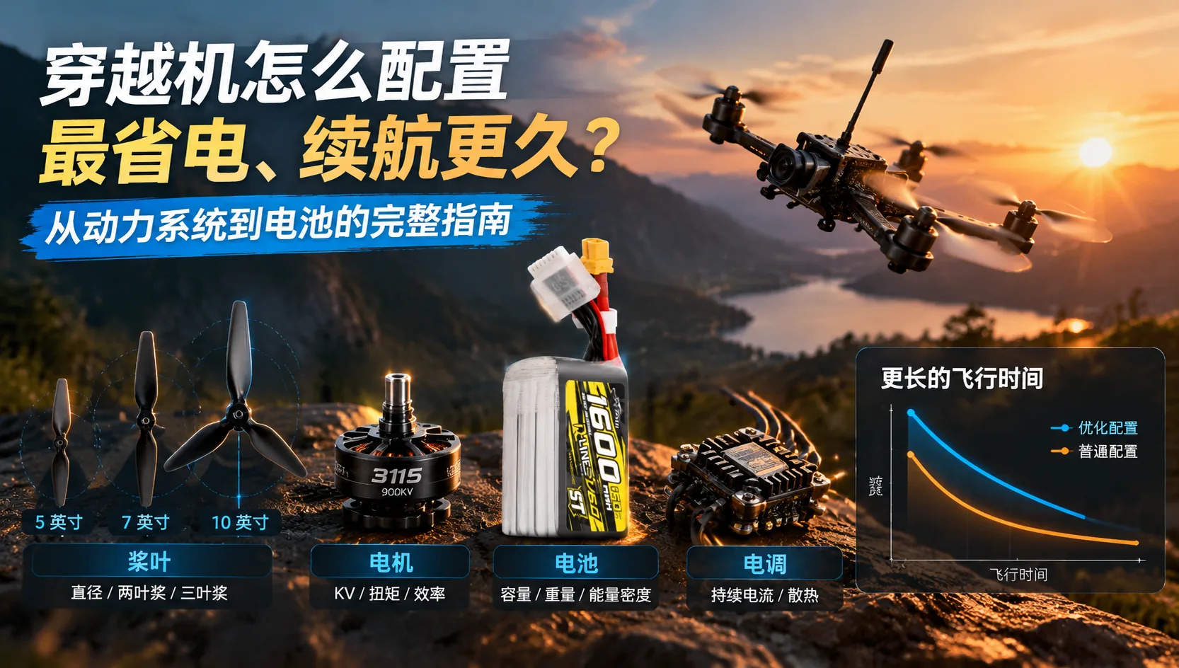 穿越机怎么配置最省电，续航更久？